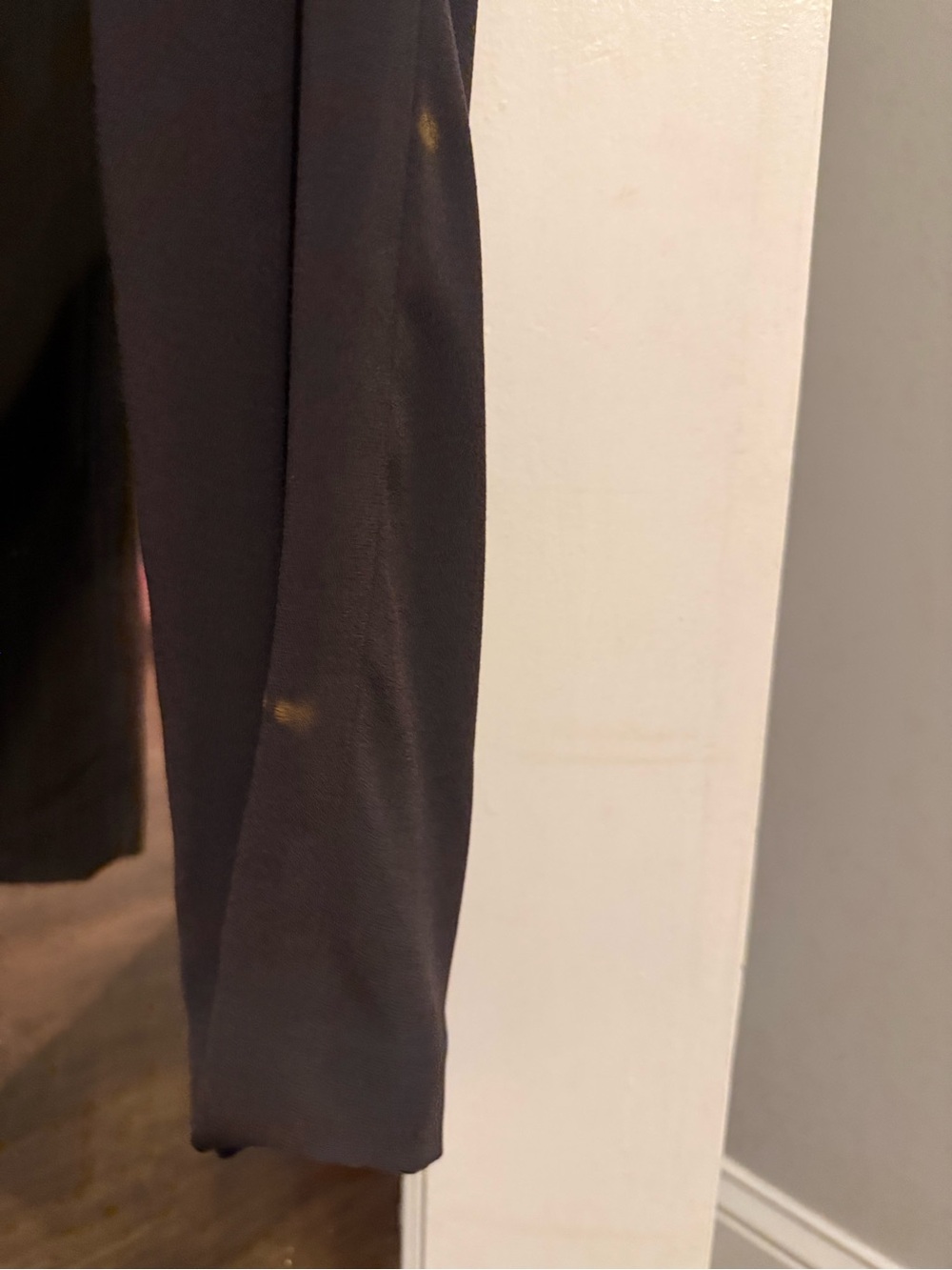NWT V neck-halter-wide leg-Jumpsuit Halston Heritage size10 asphalt color FLAWED - Picture 12 of 12
